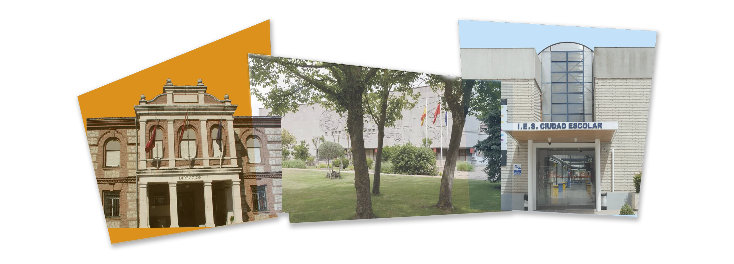 Composición del logo del Complejo Educativo Ciudad Escolar - San Fernando con imágenes reales